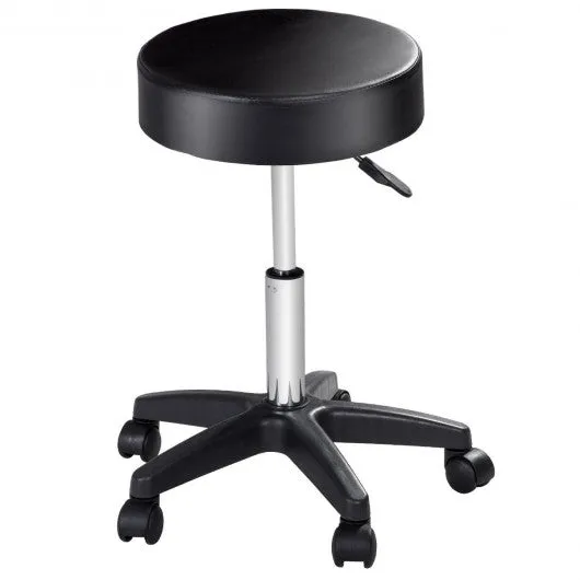 1 pc Adjustable Hydraulic Rolling Swivel Massage Spa Bar Stool-Black