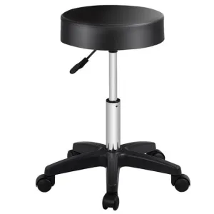 1 pc Adjustable Hydraulic Rolling Swivel Massage Spa Bar Stool-Black