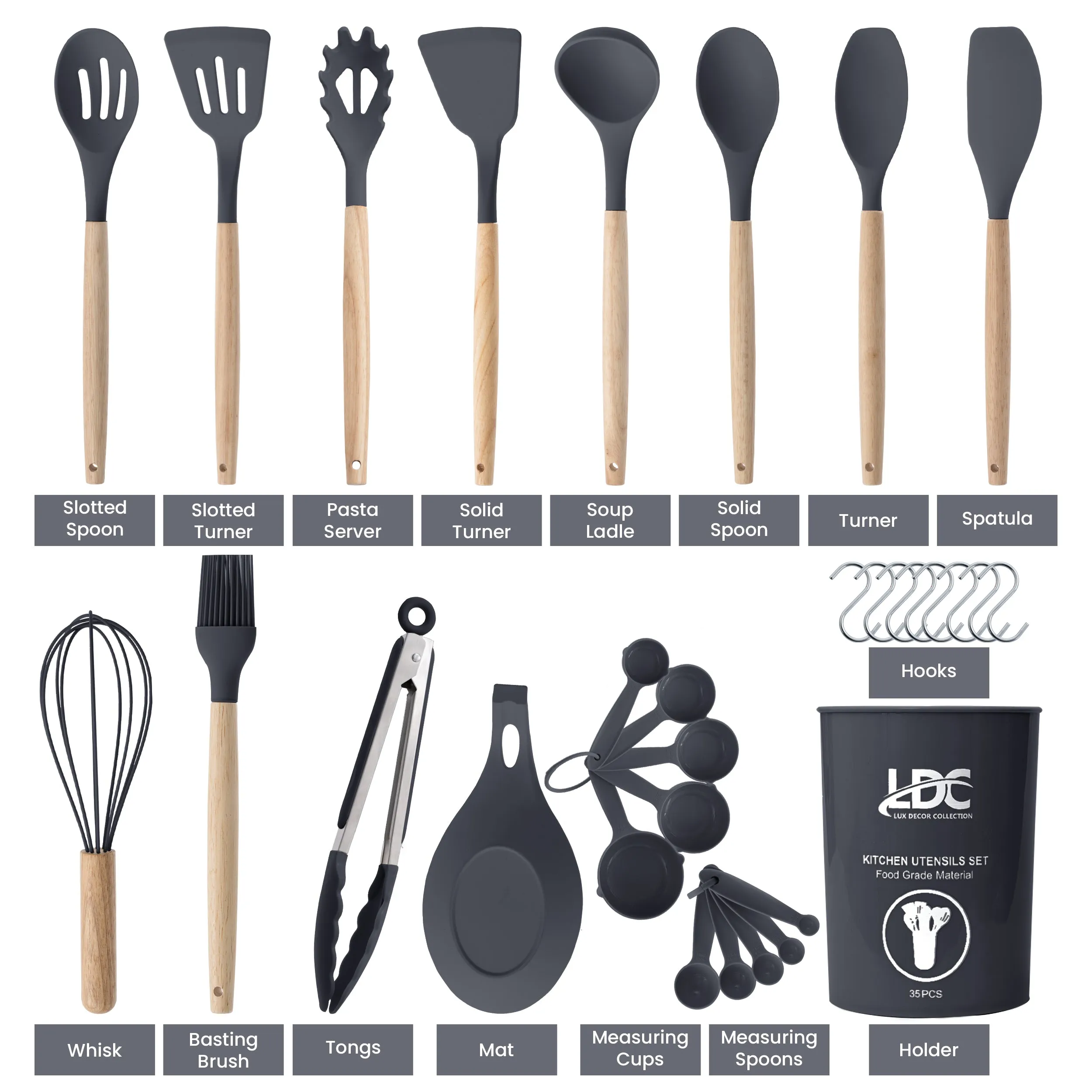 35- Piece Kitchen Utensils Set