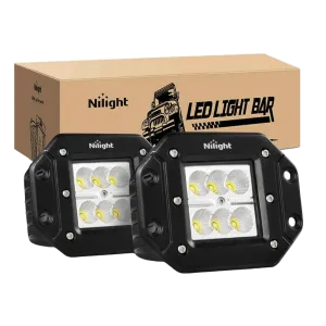 4.8 Inch 18W Flush Mount Flood Led Work Lights (Pair)