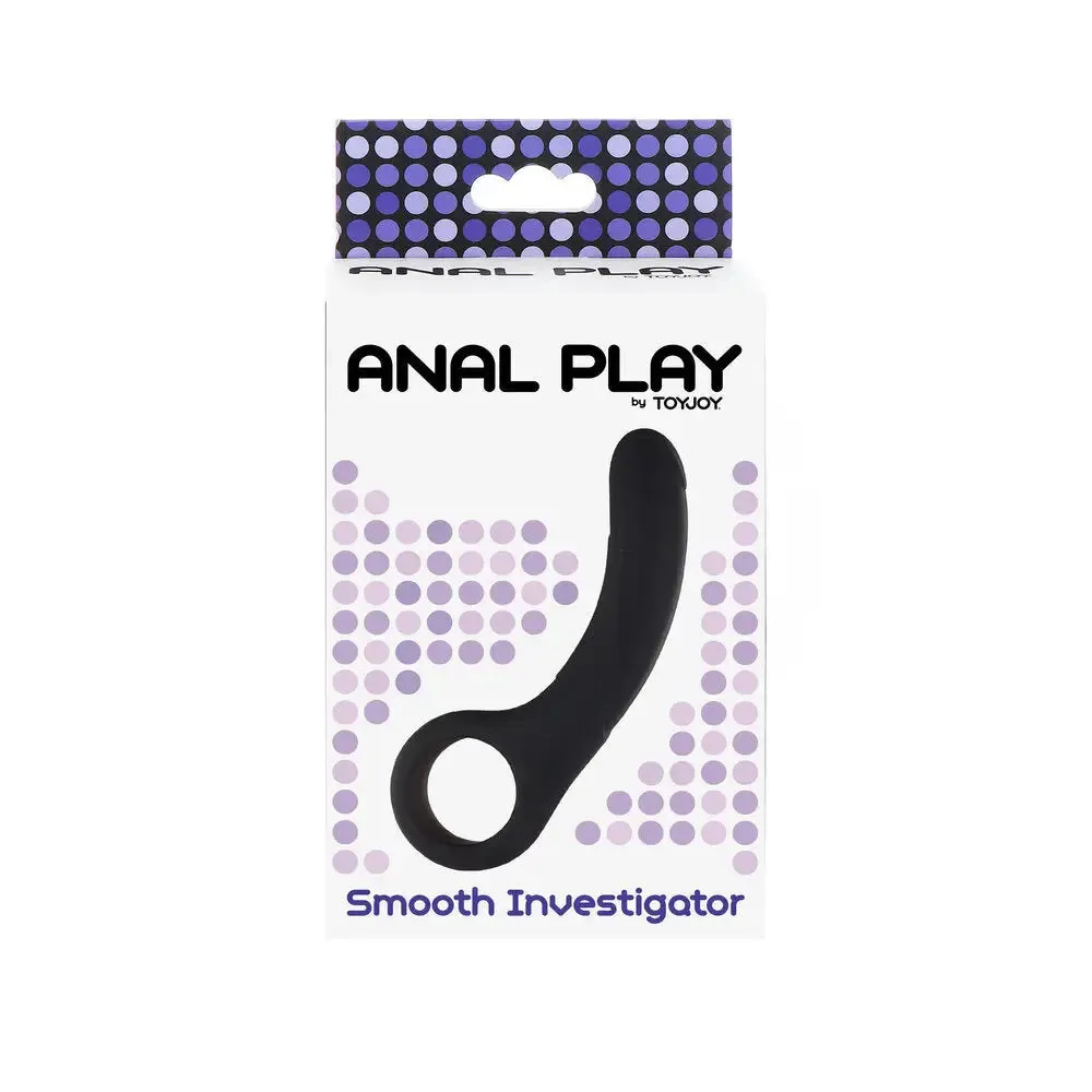 5.3-inch Toyjoy Silicone Black Prostate Massager with Finger Loop