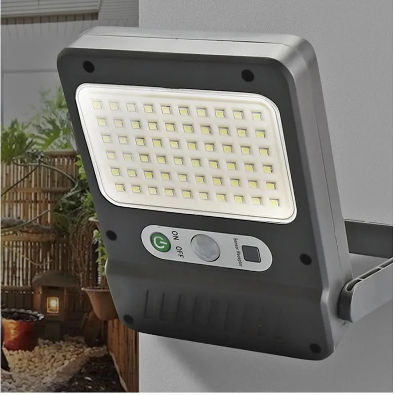60 Led Remote-Controlled Multifunctional Solar Light With Sensor Receptor