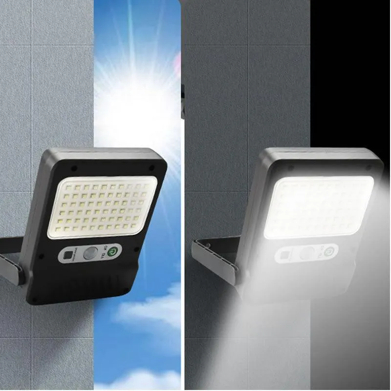 60 Led Remote-Controlled Multifunctional Solar Light With Sensor Receptor