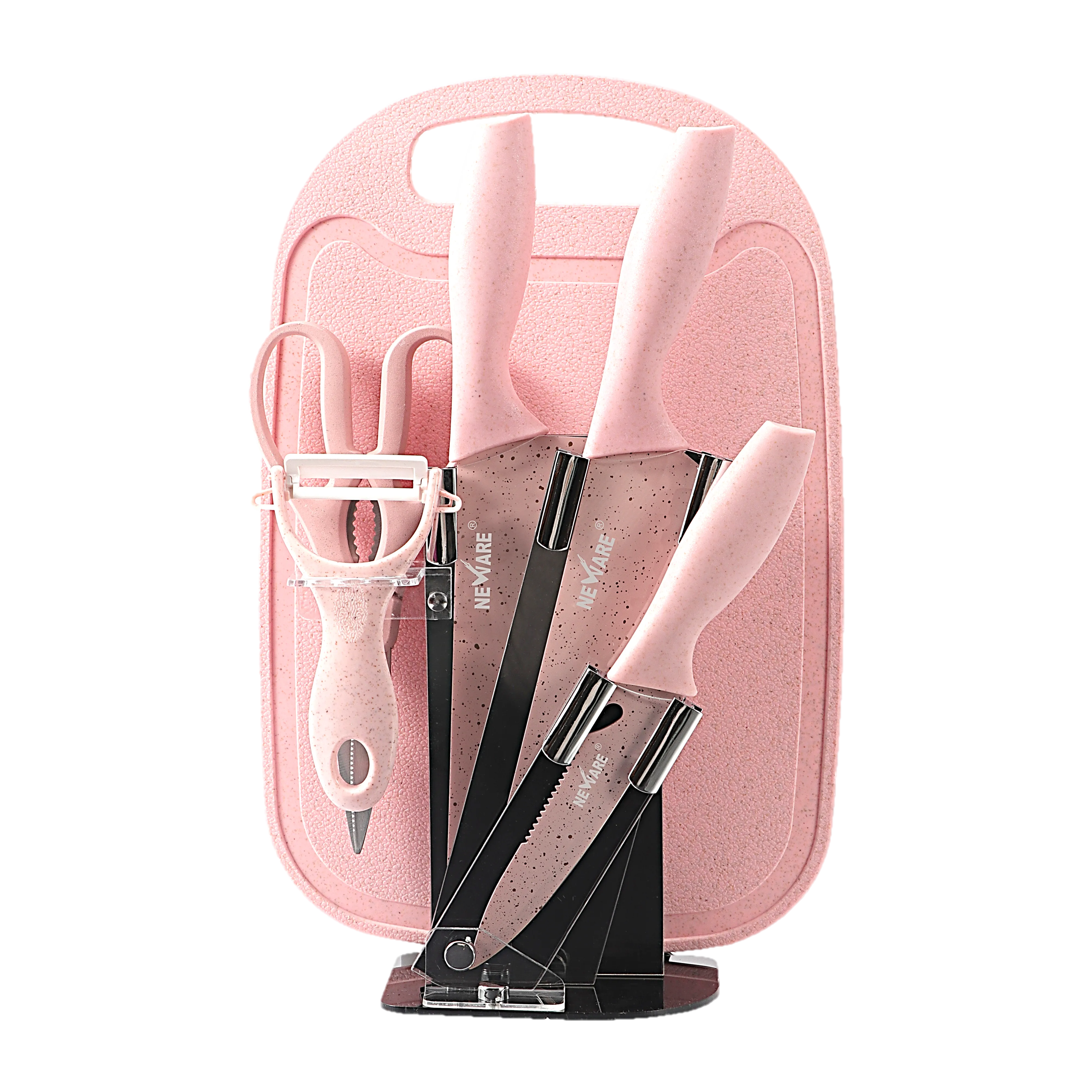 7 Piece kitchen knife set/Juego de cuchillos de 7 piezas