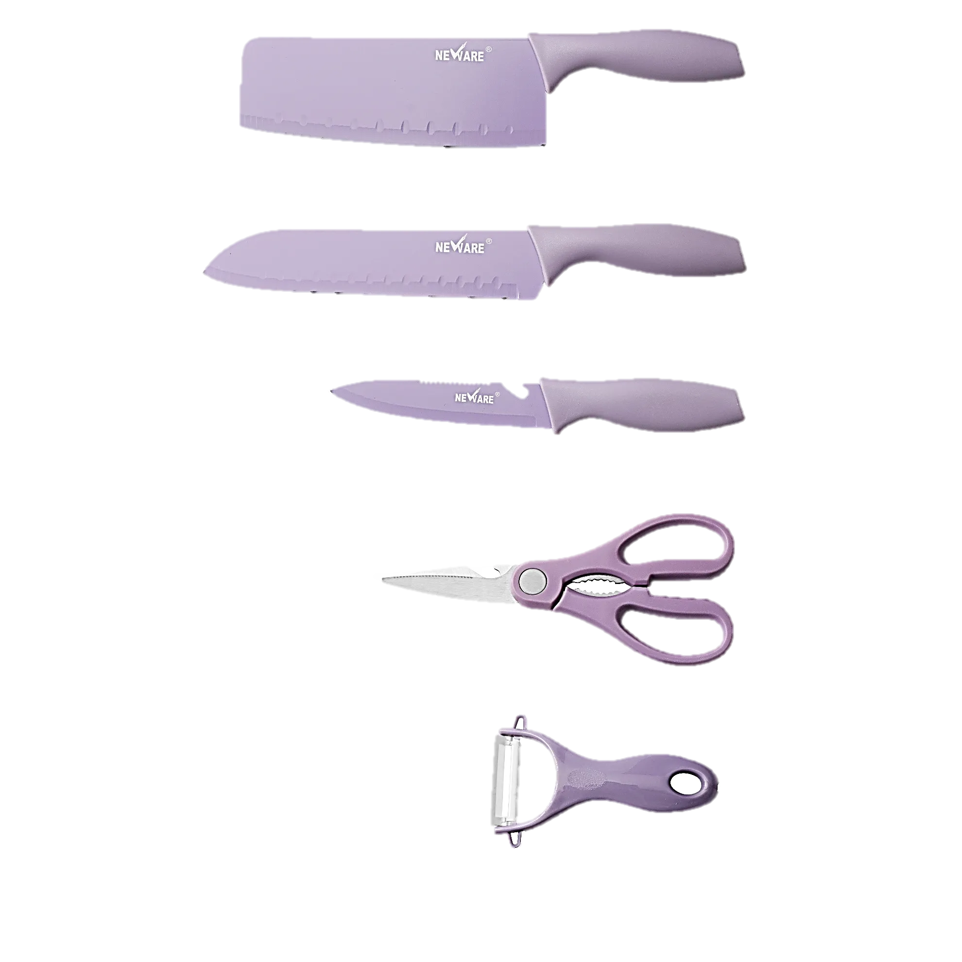 7 Piece kitchen knife set/Juego de cuchillos de 7 piezas