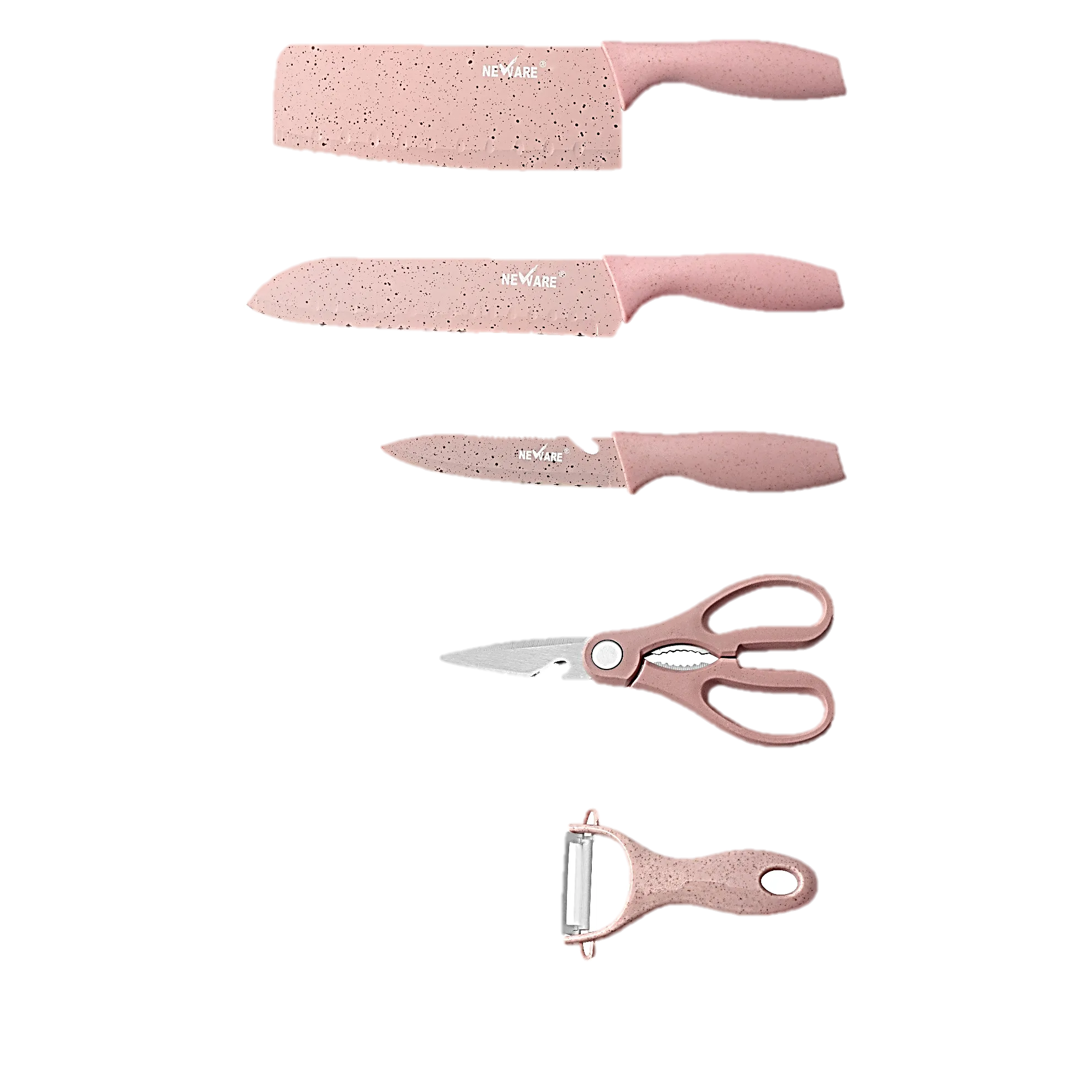 7 Piece kitchen knife set/Juego de cuchillos de 7 piezas