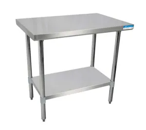 72" X 24" Stainless Steel Top Work Table w/ Stainless  Steel Legs and Shelf