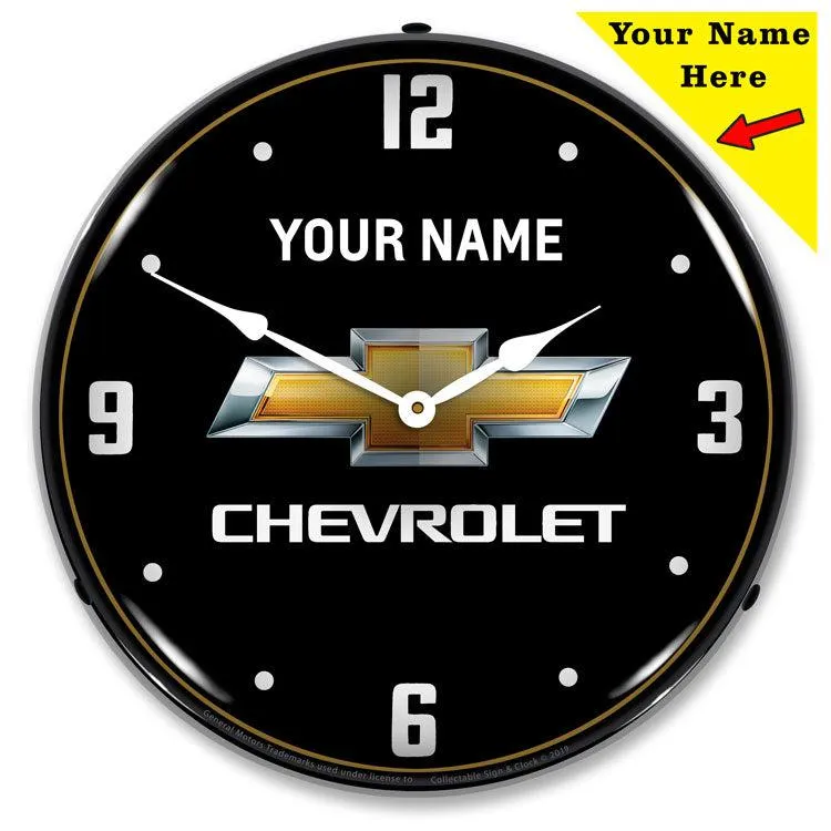 Add Your Name Chevrolet Backlit LED Clock