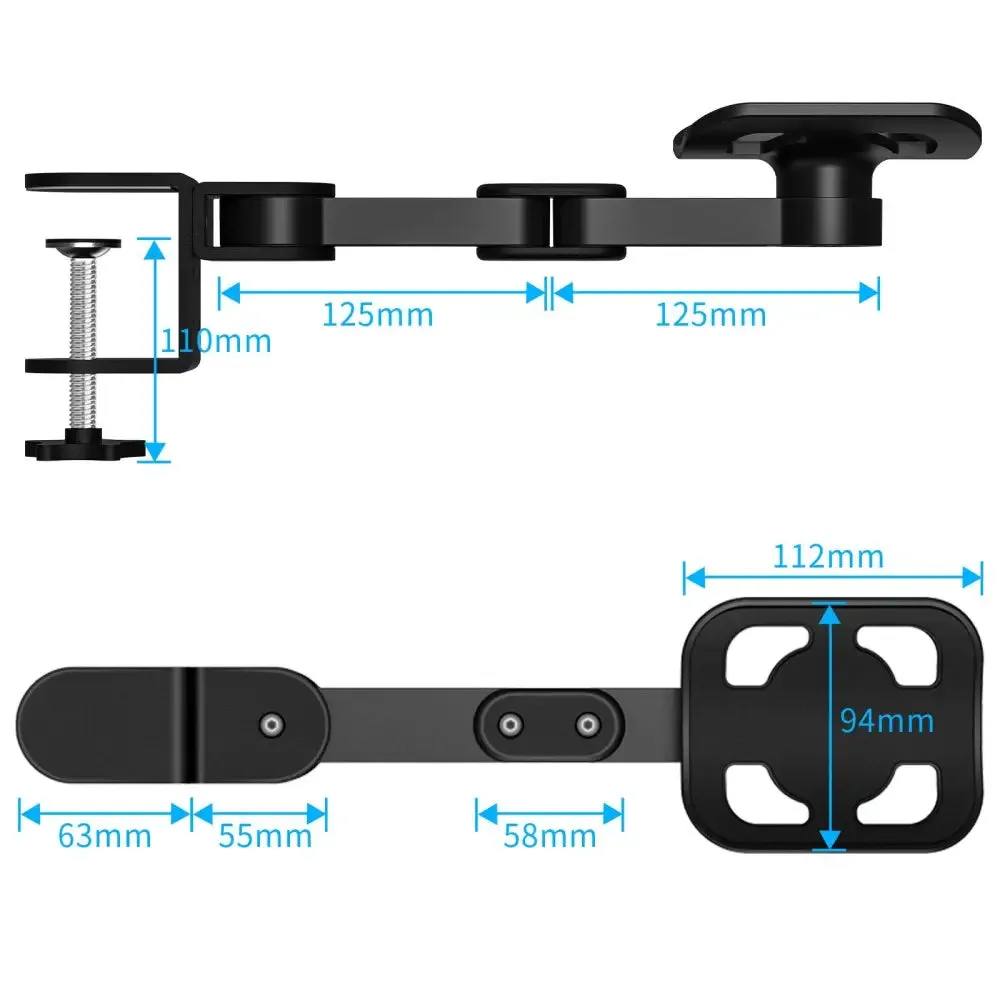 Adjustable Armrest Ergonomic Wrist Rest Mouse Pad Arm Rest 360 Degrees Rotatable Comfort Shoulder