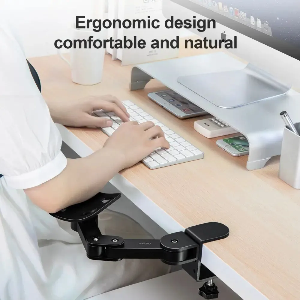 Adjustable Armrest Ergonomic Wrist Rest Mouse Pad Arm Rest 360 Degrees Rotatable Comfort Shoulder