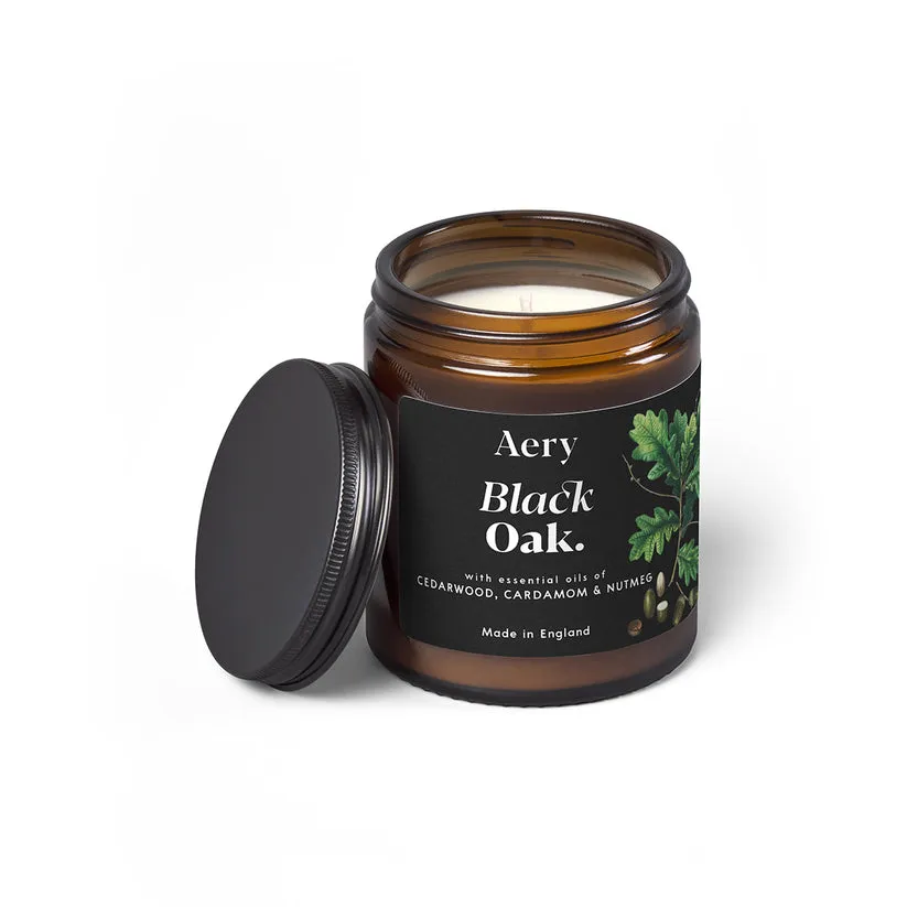 AERY LIVING Botanical 140g Candle Jar Black Oak
