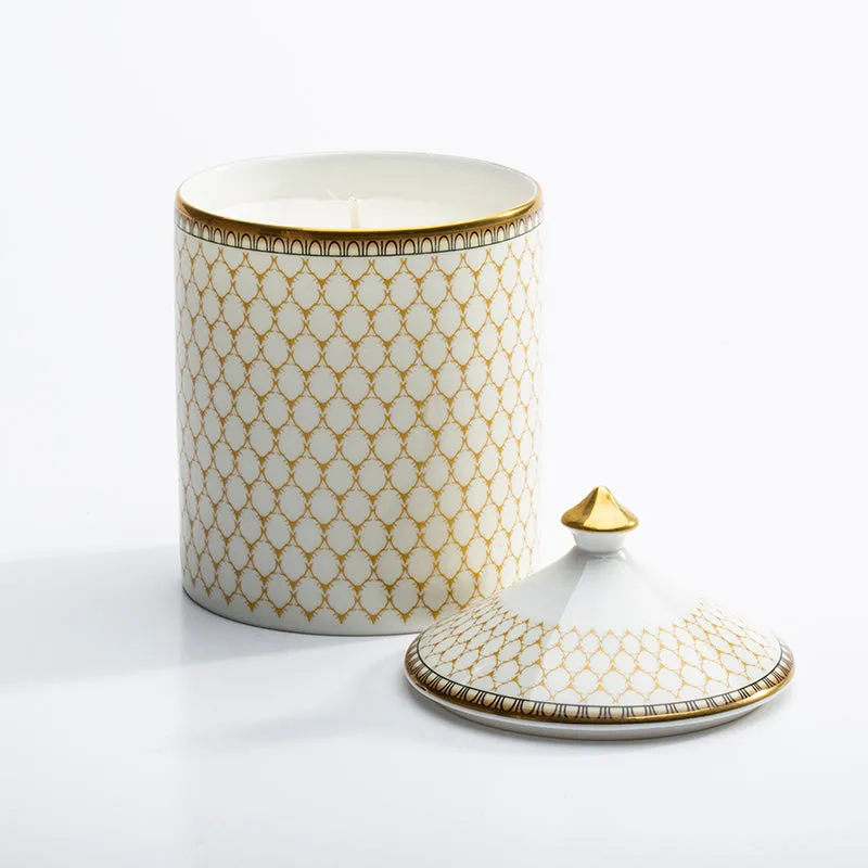 Antler Trellis Ivory Hyacinth Lidded Candle
