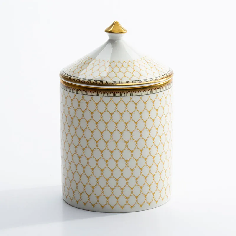 Antler Trellis Ivory Hyacinth Lidded Candle