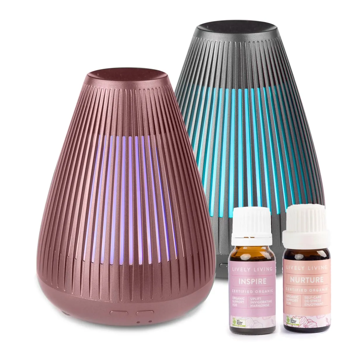 Aroma-Flare Diffuser Duo   Essential Oils kit