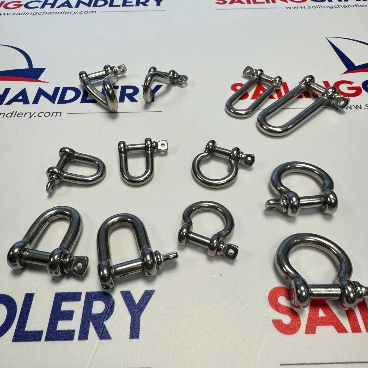 Assorted Stainless Steel Dinghy Shackles Package