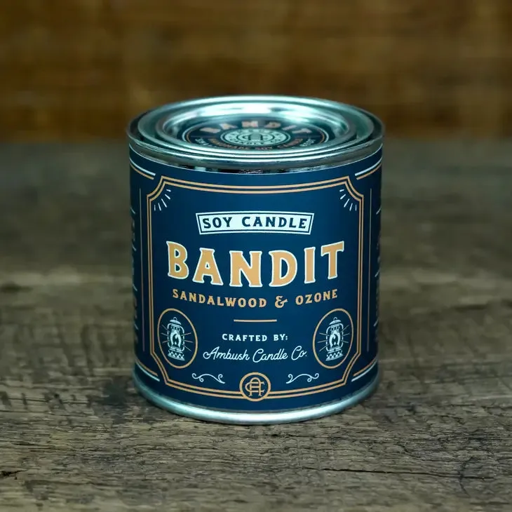 Bandit | Sandalwood   Ozone 8oz Soy Candle
