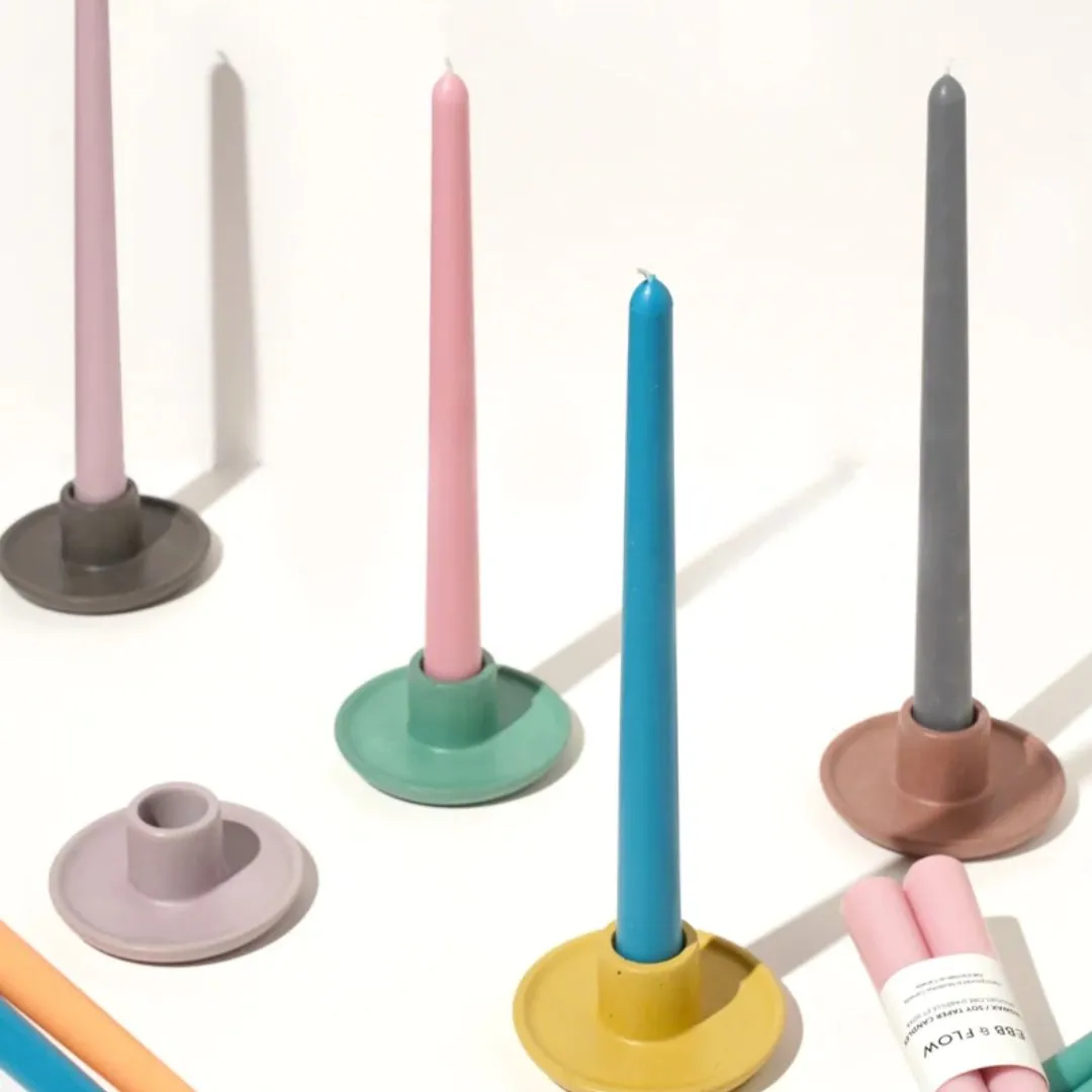 Beeswax/Soy Taper Candles (Emerald)