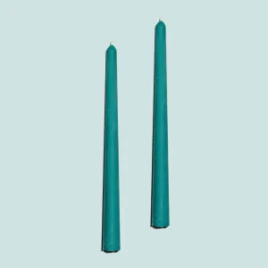 Beeswax/Soy Taper Candles (Emerald)