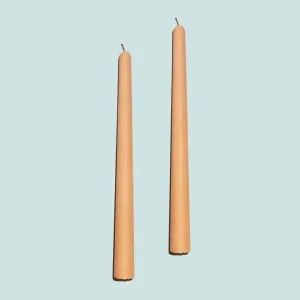 Beeswax/Soy Taper Candles (Peach)