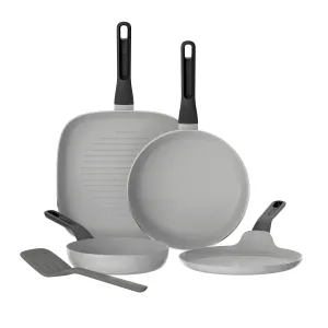 BergHOFF Leo Glints 5Pc Ceramic Nonstick Cookware Set, Spirit