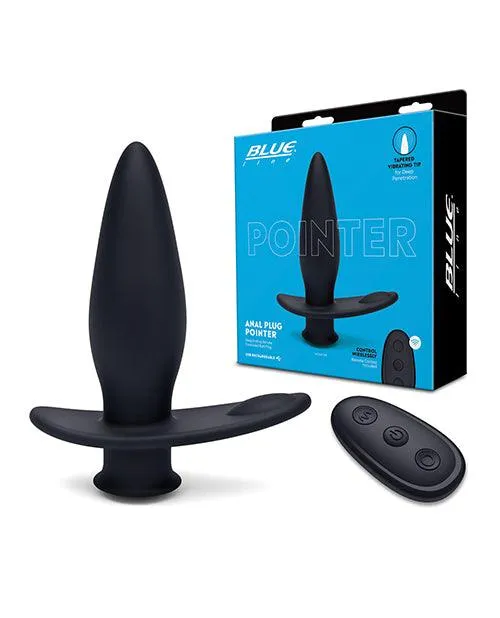Blue Line Vibrating Anal Plug Pointer W-remote
