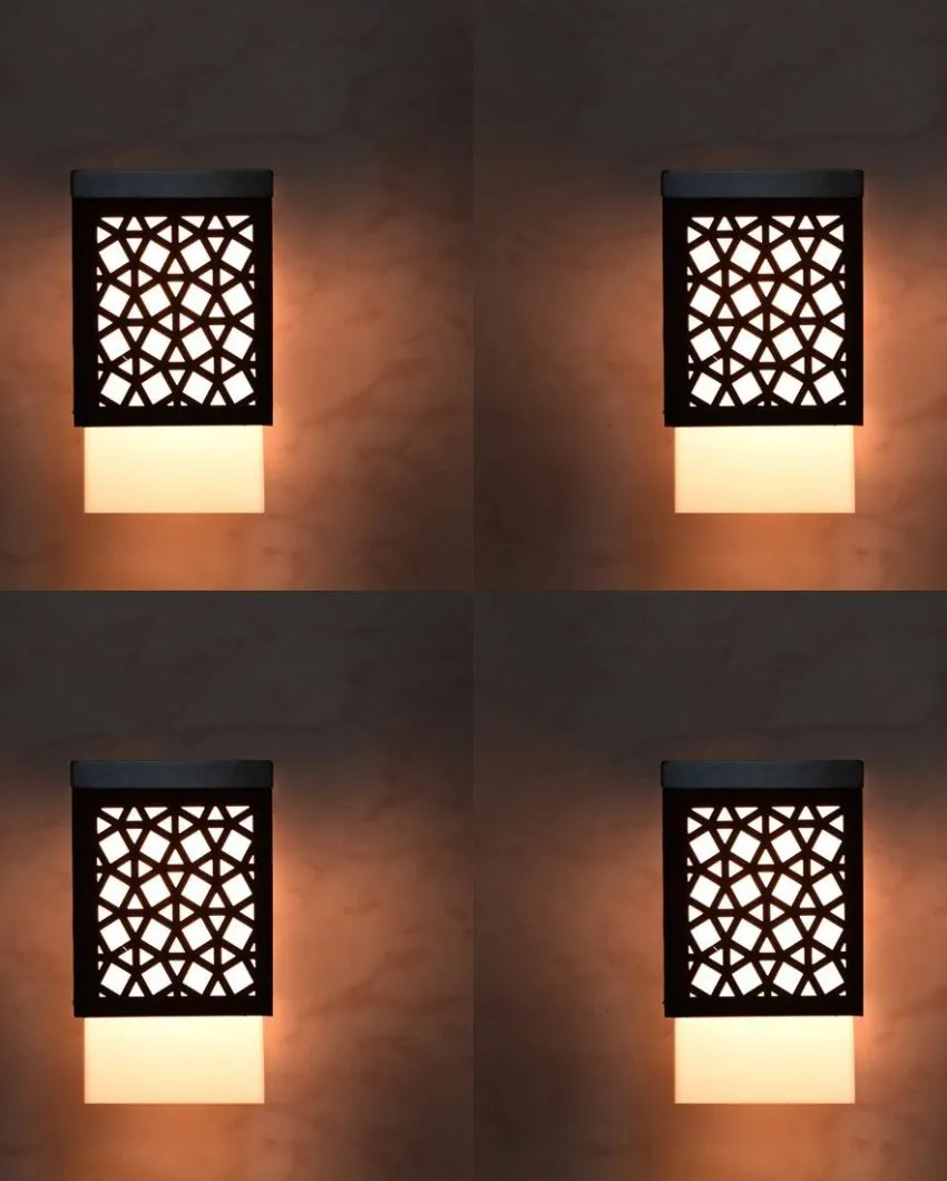 Brilliant Wooden Style Hanging Lamp | Set of 4 Pendant  Lamp | Set of 4 | 4 x 4 x 7 inches