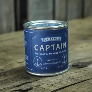 Captain | Sea Salt   Orange Blossom 8oz Soy Candle