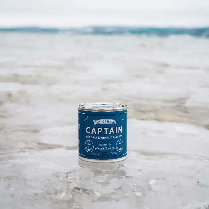 Captain | Sea Salt   Orange Blossom 8oz Soy Candle