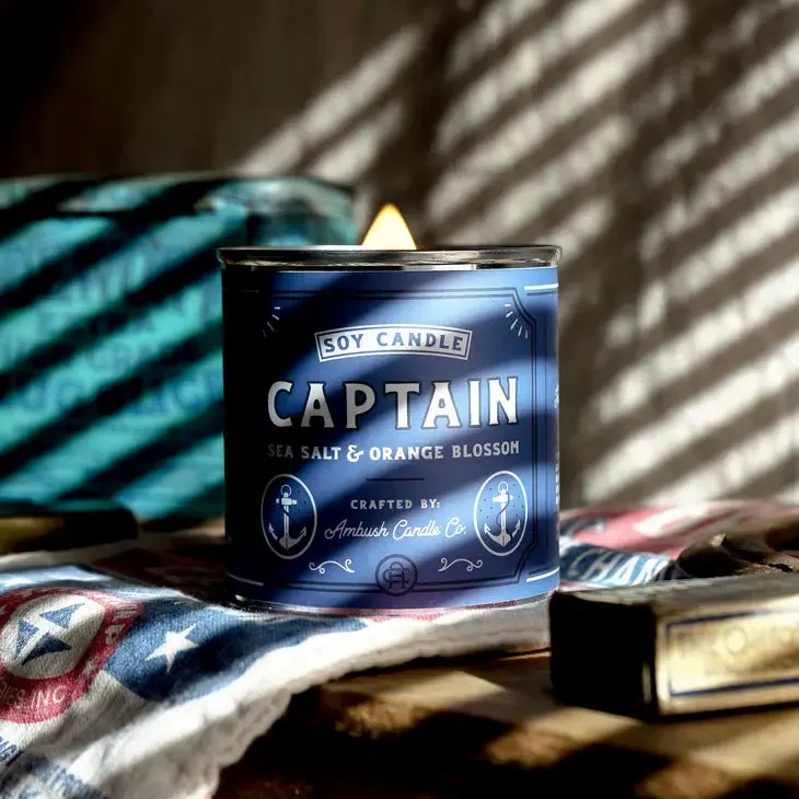 Captain | Sea Salt   Orange Blossom 8oz Soy Candle