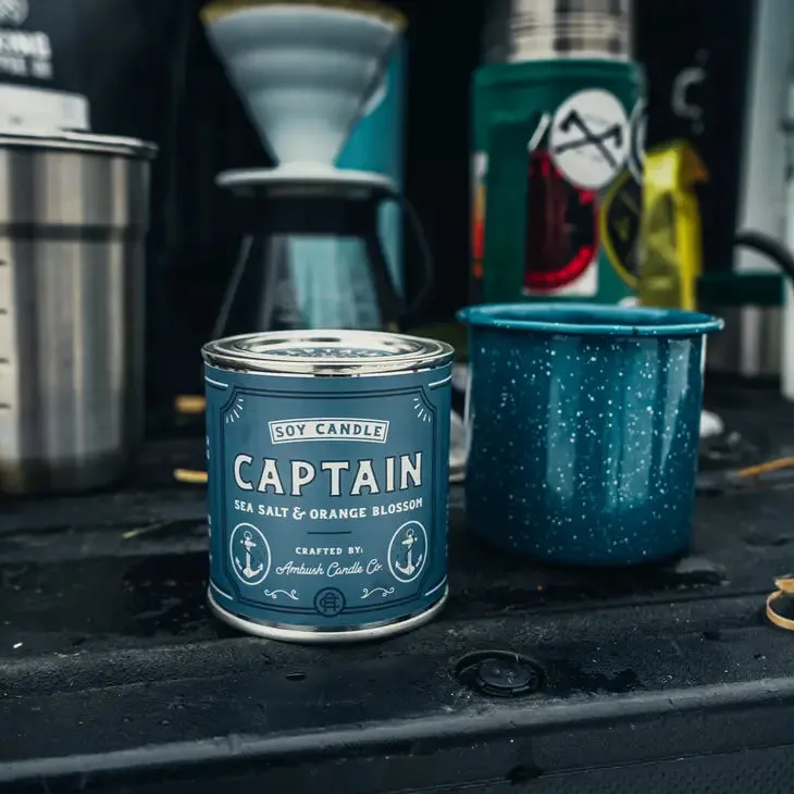 Captain | Sea Salt   Orange Blossom 8oz Soy Candle