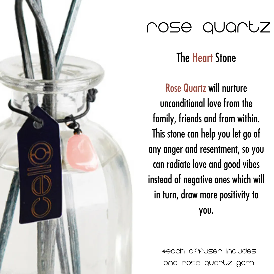 Cello Zodiac Reed Diffuser - Capricorn with Rose Quartz -  Ethereal Skies
