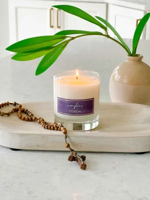Compline Candle - Night Prayer | Dark Amber   Vanilla   Lavender
