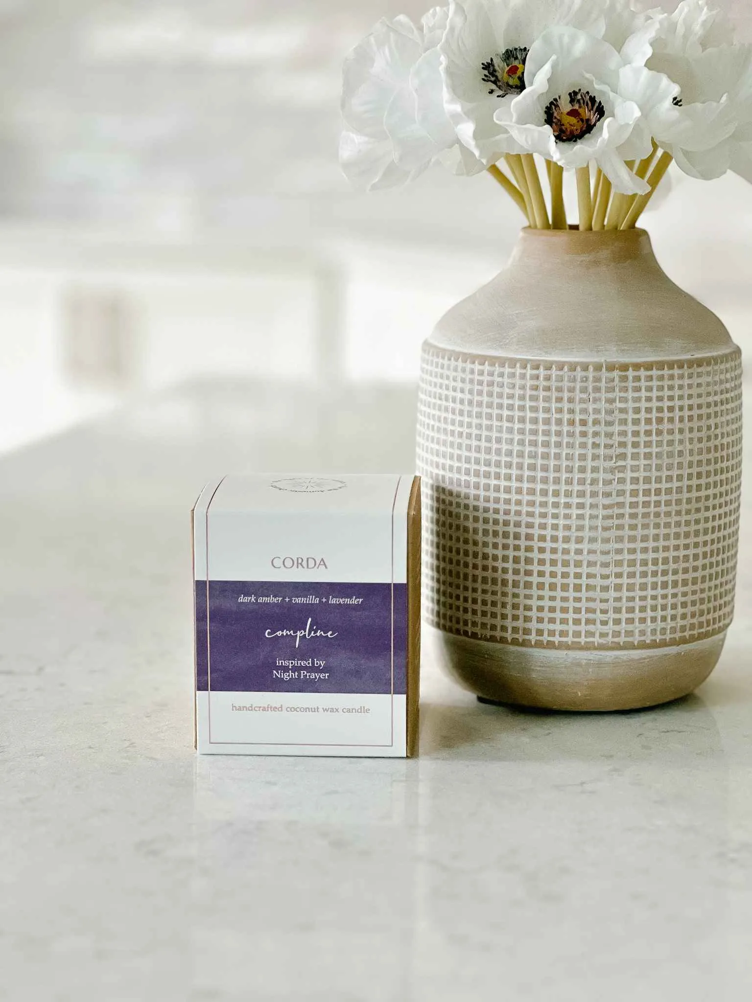 Compline Candle - Night Prayer | Dark Amber   Vanilla   Lavender