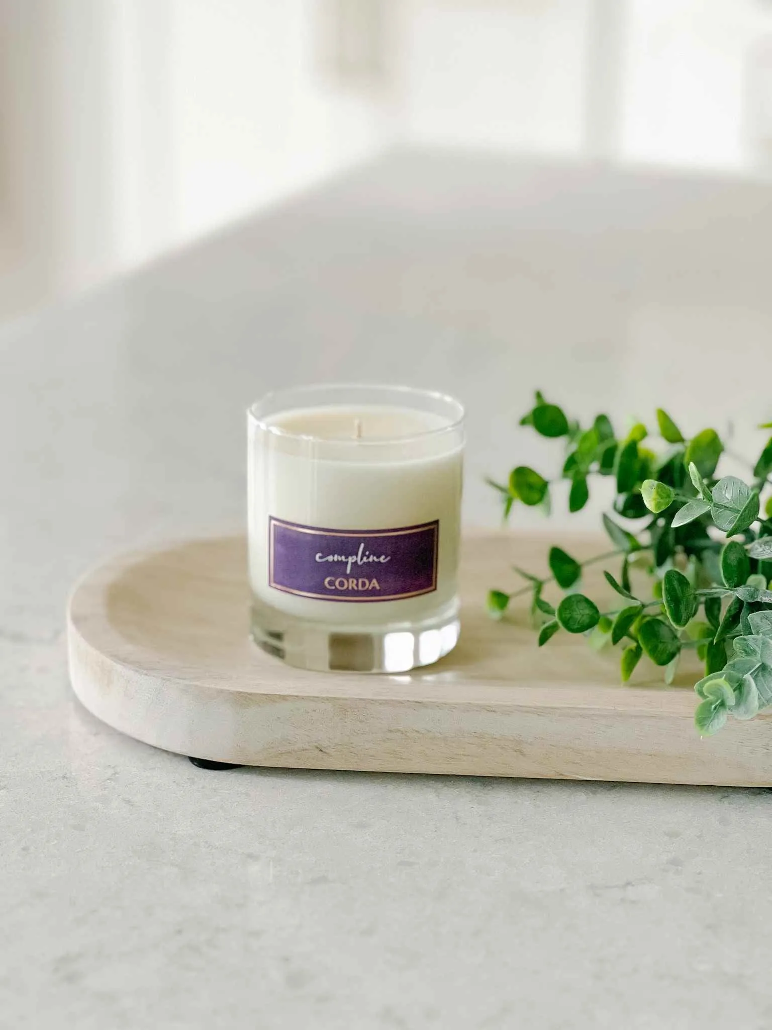 Compline Candle - Night Prayer | Dark Amber   Vanilla   Lavender
