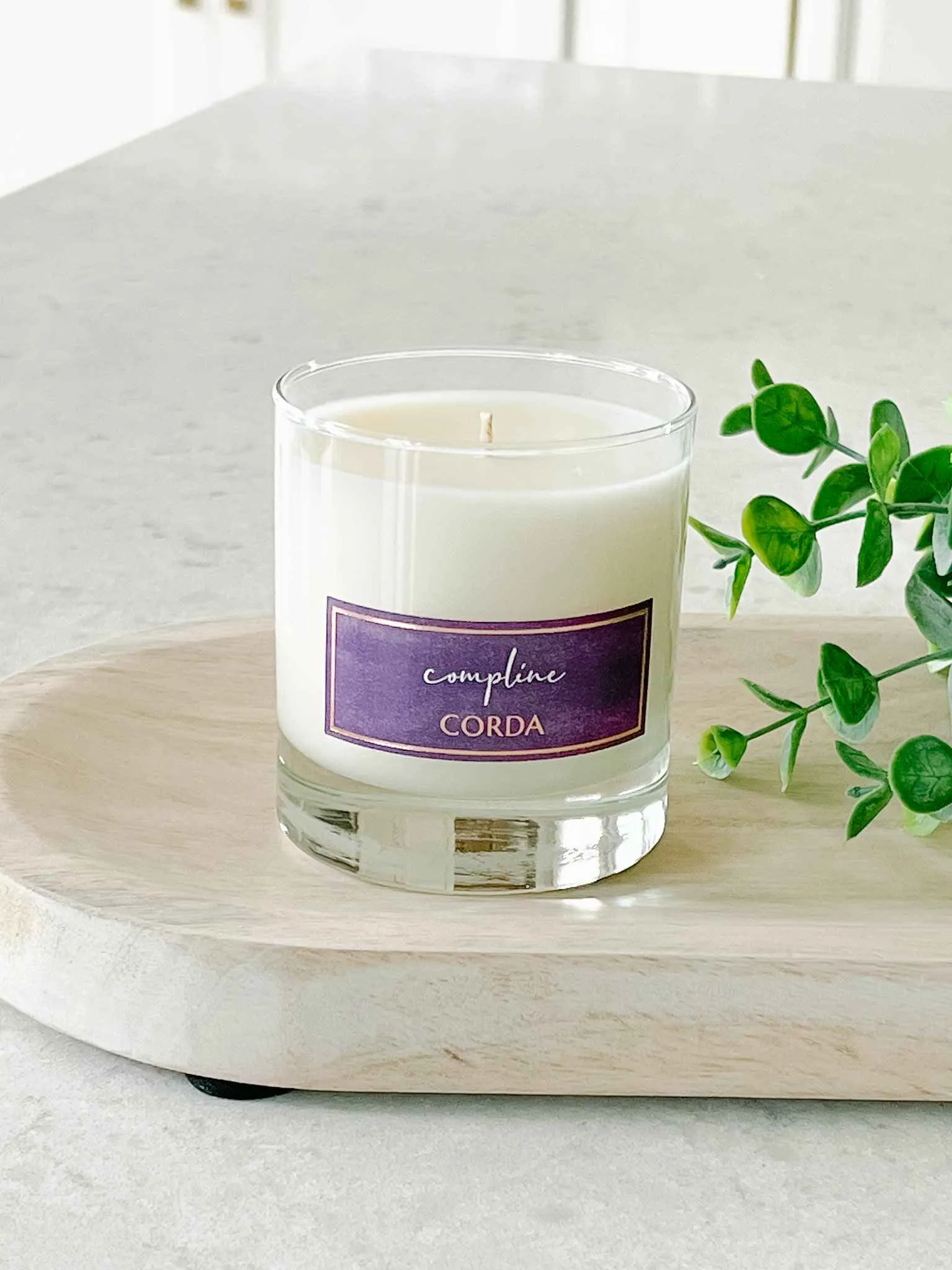 Compline Candle - Night Prayer | Dark Amber   Vanilla   Lavender
