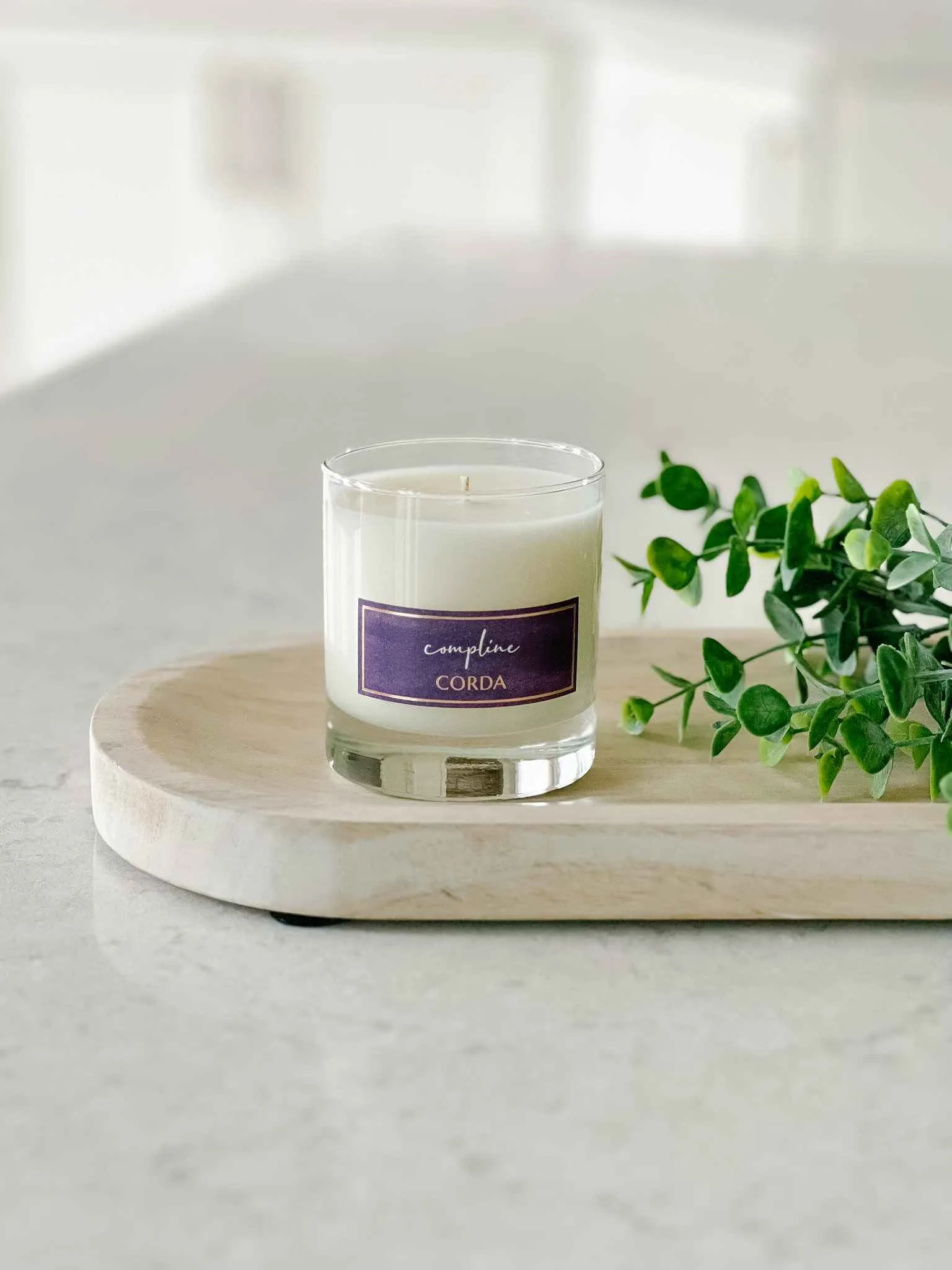 Compline Candle - Night Prayer | Dark Amber   Vanilla   Lavender