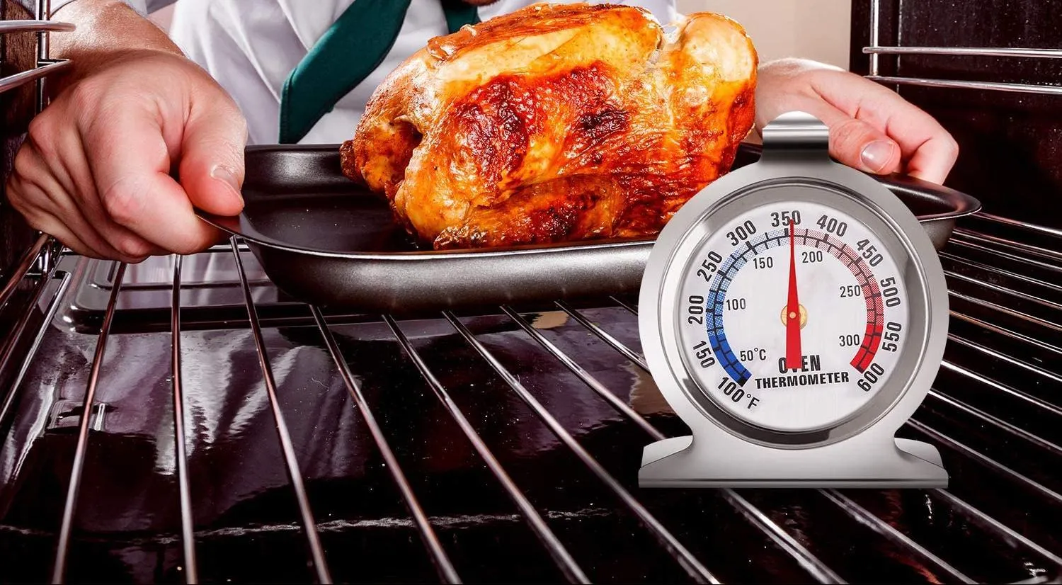 Cooking Oven Grill Fry Instant Read Stainless Steel Thermometer