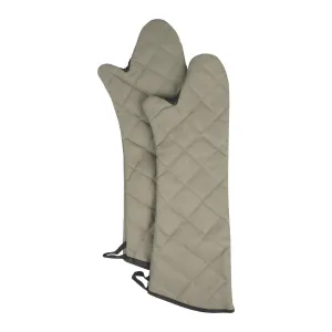 Culinary Essentials 859386 Pyrotex Oven Mitts, Beige, Shoulder-Length, 24"
