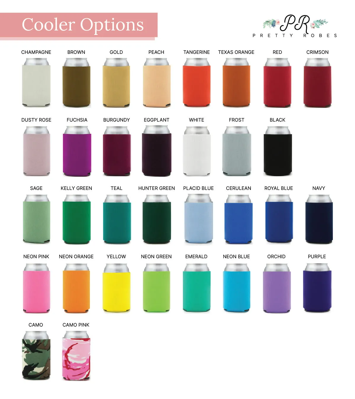 Customizable Wedding Koozies (120)