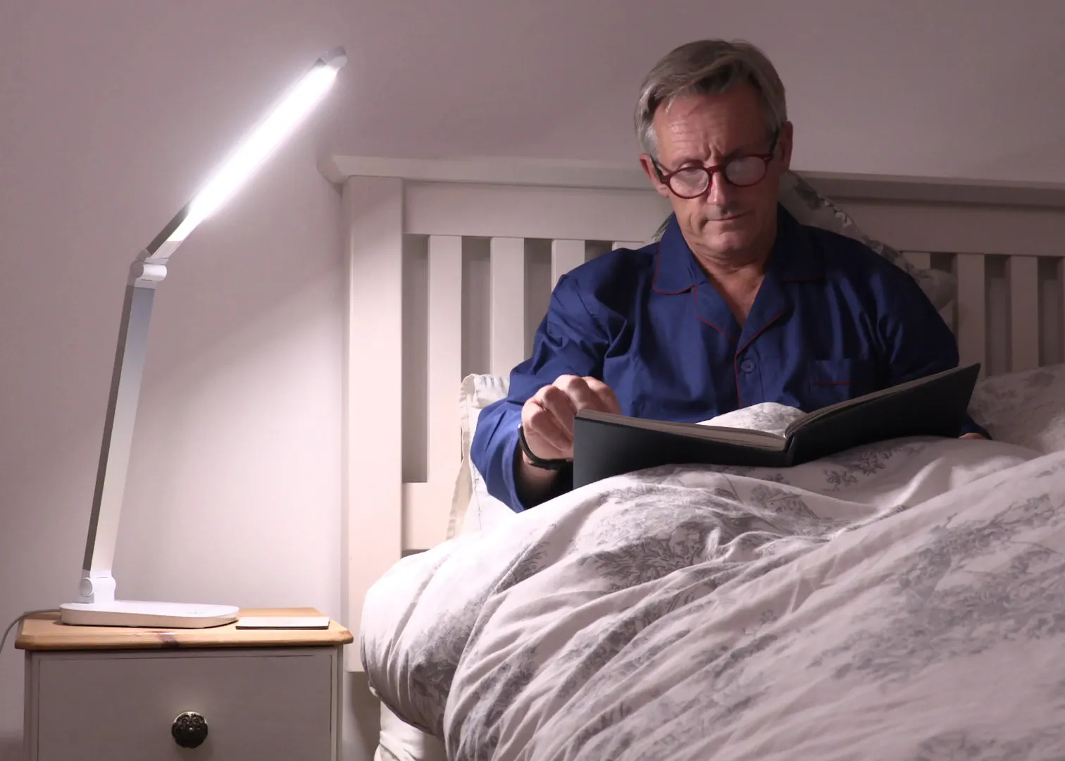 Daylight touch desk lamp