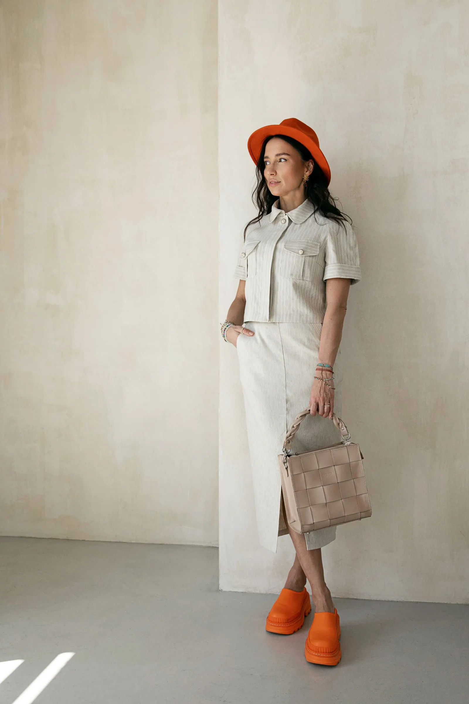 Denim-cotton retro white suit limited edition