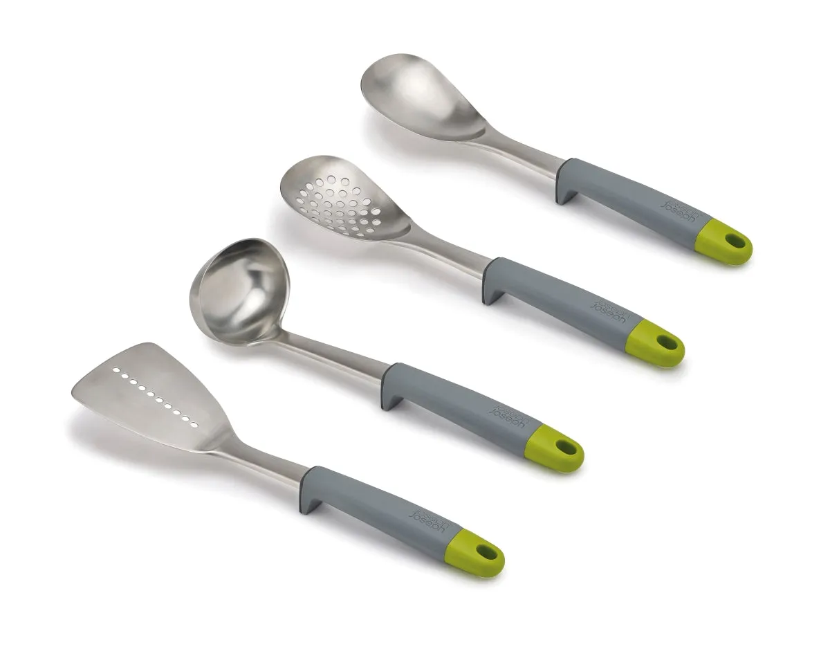 Elevate Slotted Spoon Steel, Grey/Green by Joseph Joseph