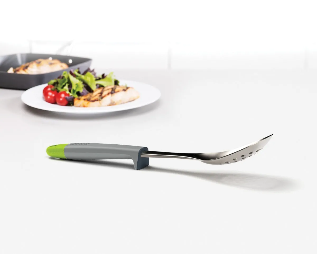 Elevate Slotted Spoon Steel, Grey/Green by Joseph Joseph