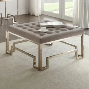 FABRIC AND CHAMPAGNE COCKTAIL OTTOMAN