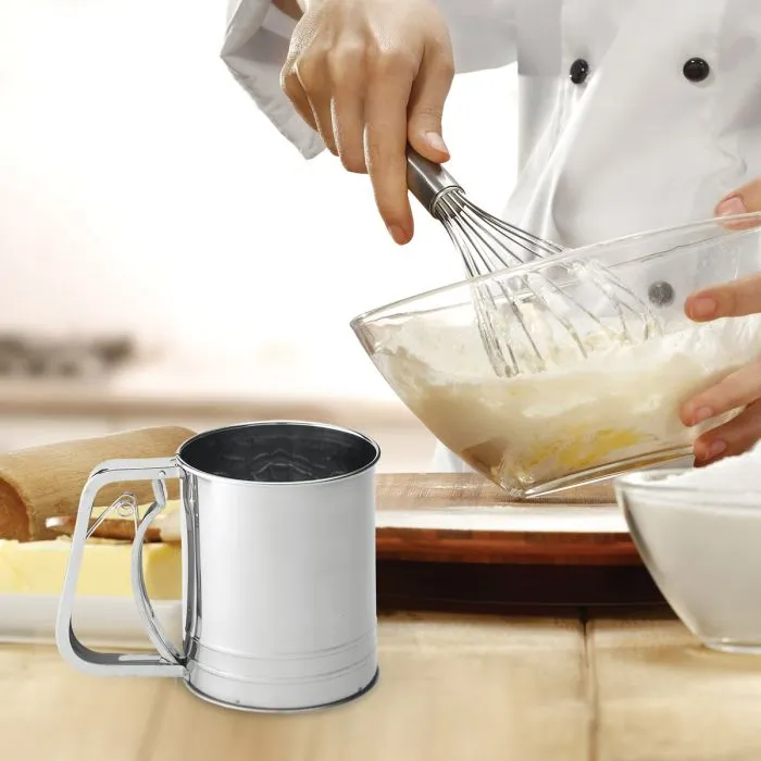 Flour Sifter - 3 Cup - Stainless Steel