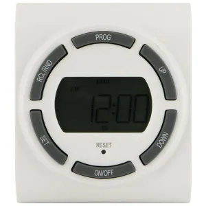 GE 15079 SunSmart(TM) Grounded 7-Day Digital Timer with Random On-off & 2 Outlets
