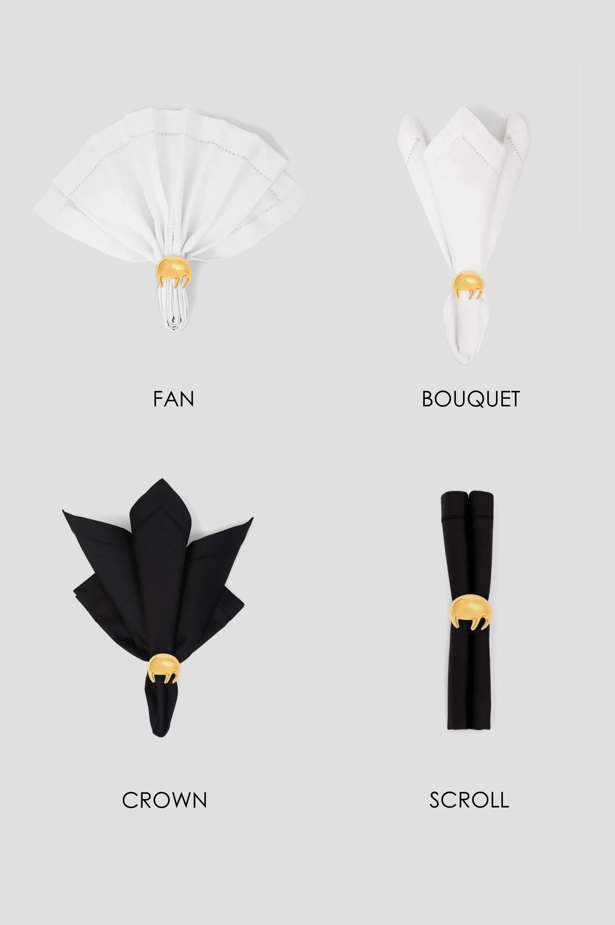 Gold Saf Napkin Rings (Set of 4)