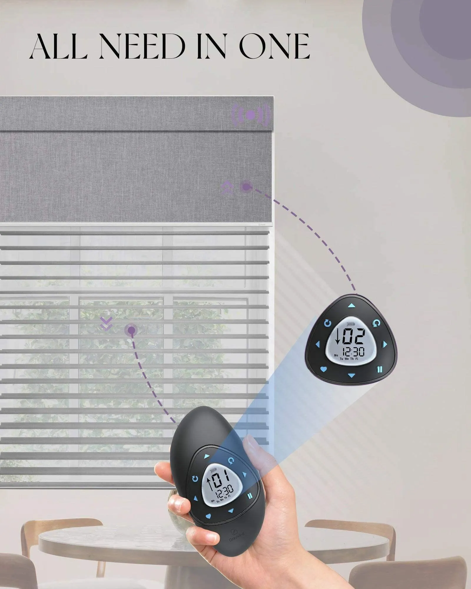 Graywind Motorized Dual Shades | Double Shangrila Shades | Customizable