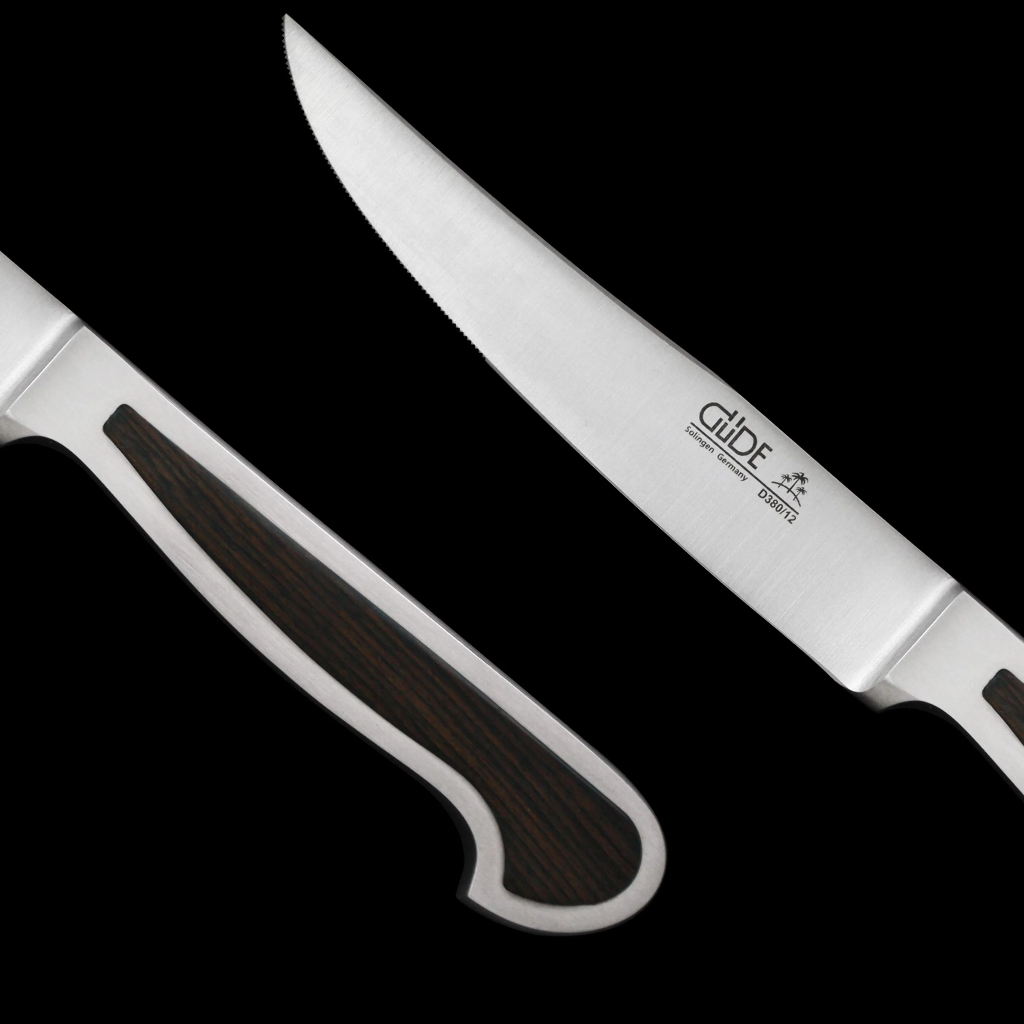 Gude Delta Porterhouse Steak Knife With African Black Wood Handle, 4-In