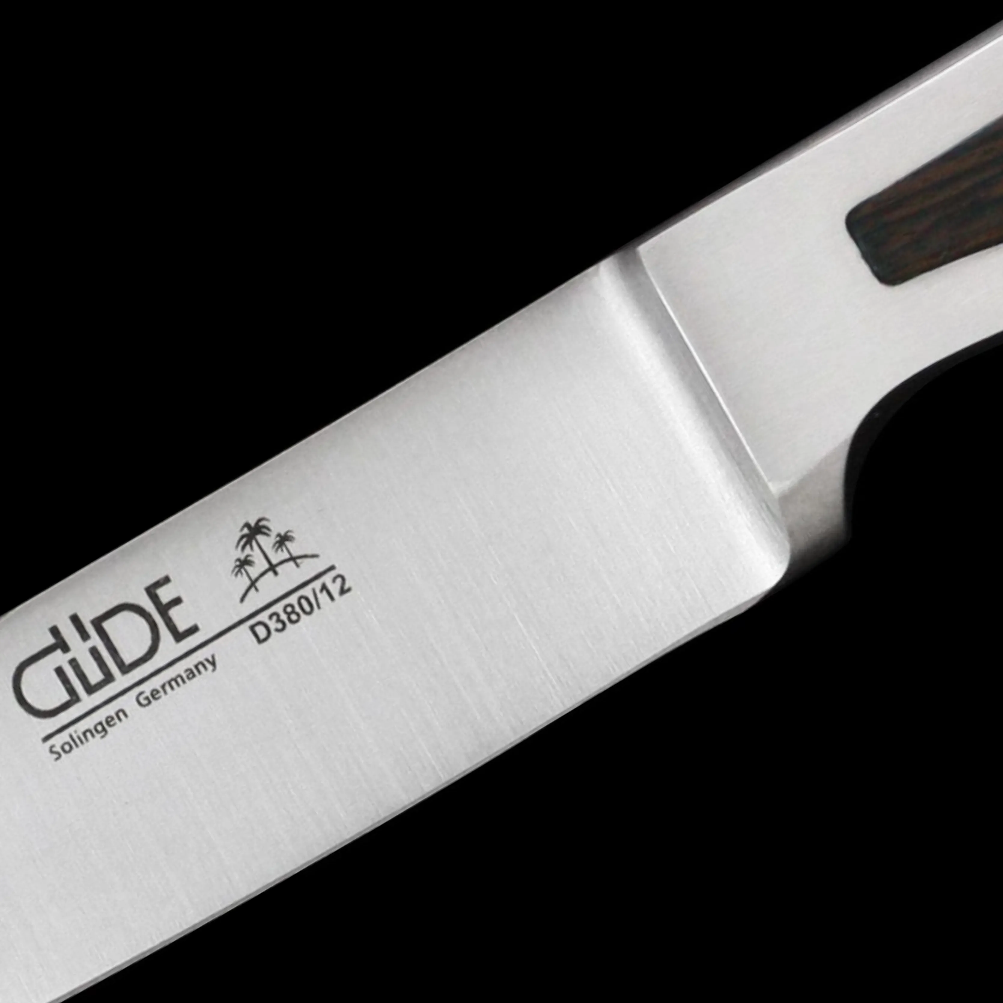 Gude Delta Porterhouse Steak Knife With African Black Wood Handle, 4-In